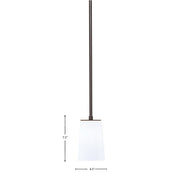 Toltec Apollo 4.5in 1-Light Pendant | Dark Granite Steel and White Opal Glass | Kitchen Island & Counter | 4.5 x 7.5 in | Model 573-DG-261