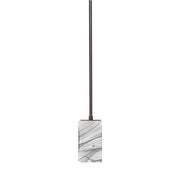Toltec Apollo 4in 1-Light Pendant | Modern Dark Granite Steel and Onyx Swirl Glass | Kitchen Island & Dining Room | 4 x 7.25 in | Model 573-DG-549