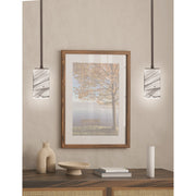 Toltec Apollo 4in 1-Light Pendant | Modern Dark Granite Steel and Onyx Swirl Glass | Kitchen Island & Dining Room | 4 x 7.25 in | Model 573-DG-549