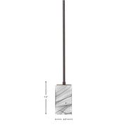Toltec Apollo 4in 1-Light Pendant | Modern Dark Granite Steel and Onyx Swirl Glass | Kitchen Island & Dining Room | 4 x 7.25 in | Model 573-DG-549