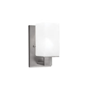 Toltec Apollo 1-Light Wall Sconce | Modern Graphite Steel and White Marble Glass | Hallway & Bathroom Accent | 4.5 x 8.75 x 5.25 in | Model 581-GP-541
