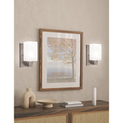 Toltec Apollo 1-Light Wall Sconce | Modern Graphite Steel and White Marble Glass | Hallway & Bathroom Accent | 4.5 x 8.75 x 5.25 in | Model 581-GP-541