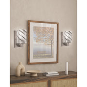 Toltec Apollo 1-Light Wall Sconce | Modern Graphite Steel and Onyx Swirl Glass | Hallway & Bathroom Accent | 4.5 x 8.75 x 5.25 in | Model 581-GP-549