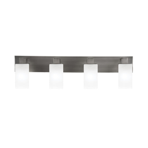 Toltec Apollo 32.75in 4-Light Bath Bar | Modern Graphite Steel and White Marble Glass | Bathroom Vanity Light | 32.75 x 4.5 x 8.75 in | Model 584-GP-541