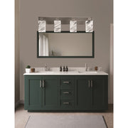 Toltec Apollo 32.75in 4-Light Bath Bar | Modern Graphite Steel and Onyx Swirl Glass | Bathroom Vanity & Powder Room | 8.75 x 5.75 in | Model 584-GP-549