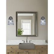 Toltec Capri 7in 1-Light Wall Sconce | Modern Brushed Nickel and Smoke Lava Glass | Bedroom & Hallway Accent Light | Model 5911-BN-4232
