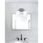 Toltec Capri 2-Light Bath Bar | Brushed Nickel and White Opal Glass | Bathroom & Powder Room Vanity Light | 7.5 x 10.25 in | Model 5912-BN-261