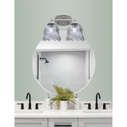 Toltec Capri 2-Light Bath Bar | Brushed Nickel and Smoke Lava Glass | Bathroom Vanity & Powder Room | 8.75 x 10 in | Model 5912-BN-4232