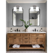 Toltec Capri 2-Light Bath Bar | Brushed Nickel and White Opal Glass | Bathroom Vanity & Powder Room | 8.25 x 9.25 in | Model 5912-BN-5031