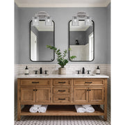 Toltec Capri 2-Light Bath Bar | Brushed Nickel and Smoke Bubble Glass | Bathroom Vanity & Powder Room | 8.25 x 9.25 in | Model 5912-BN-5032
