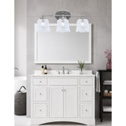 Toltec Capri 3-Light Bath Bar | Brushed Nickel and Clear Lava Glass | Bathroom & Powder Room Vanity Light | 8.75 x 10 in | Model 5913-BN-4230