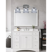 Toltec Capri 3-Light Bath Bar | Modern Brushed Nickel and Smoke Lava Glass | Bathroom Vanity & Powder Room | 8.75 x 10 in | Model 5913-BN-4232