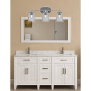 Toltec Capri 3-Light Bath Bar | Brushed Nickel and Smoke Bubble Glass | Bathroom & Powder Room Vanity Light | 8.25 x 9.25 in | Model 5913-BN-5032