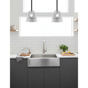 Toltec Sandia 7in 1-Light Mini Pendant | Modern Matte Black and Graphite with Clear Lava Glass | Kitchen Island & Dining Room | Model 6201-MBGP-4230