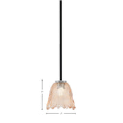 Toltec Sandia 7in 1-Light Mini Pendant | Matte Black & Graphite Steel and Amber Lava Glass | Kitchen Island & Dining Room | Model 6201-MBGP-4233