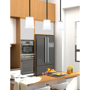 Toltec Sandia 5in 1-Light Mini Pendant | Modern Matte Black and Graphite with White Opal Glass | Kitchen Island & Dining Room | Model 6201-MBGP-5031