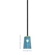 Toltec Sandia 5in 1-Light Mini Pendant | Matte Black and New Age Brass with Blue Gradient Glass | Kitchen Island & Dining Room | Model 6201-MBNAB-265