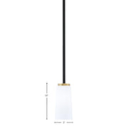 Toltec Sandia 5in 1-Light Mini Pendant | Matte Black and New Age Brass with White Opal Glass | Kitchen Island & Dining Room | Model 6201-MBNAB-291