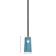 Toltec Sandia 5in 1-Light Mini Pendant | Matte Black and New Age Brass with Blue Gradient Glass | Kitchen Island & Dining Room | Model 6201-MBNAB-295