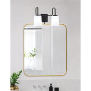 Toltec Sandia 2-Light Bath Bar | Modern Matte Black Steel and White Opal Glass | Bathroom Vanity & Powder Room | 7.5 x 10.5 in | Model 6222-MB-5031