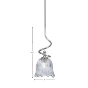 Toltec Capri 7in 1-Light Mini Pendant | Contemporary Brushed Nickel and Smoke Lava Glass | Kitchen Island & Dining Room | Model 901-BN-4232