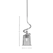 Toltec Capri 5in 1-Light Mini Pendant | Contemporary Brushed Nickel and Smoke Bubble Glass | Kitchen Island & Dining Room | Model 901-BN-5032