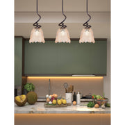 Toltec Capri 7in 1-Light Mini Pendant | Dark Granite Steel and Amber Lava Glass | Kitchen Island & Dining Room | 7 x 16.75 in | Model 901-DG-4233