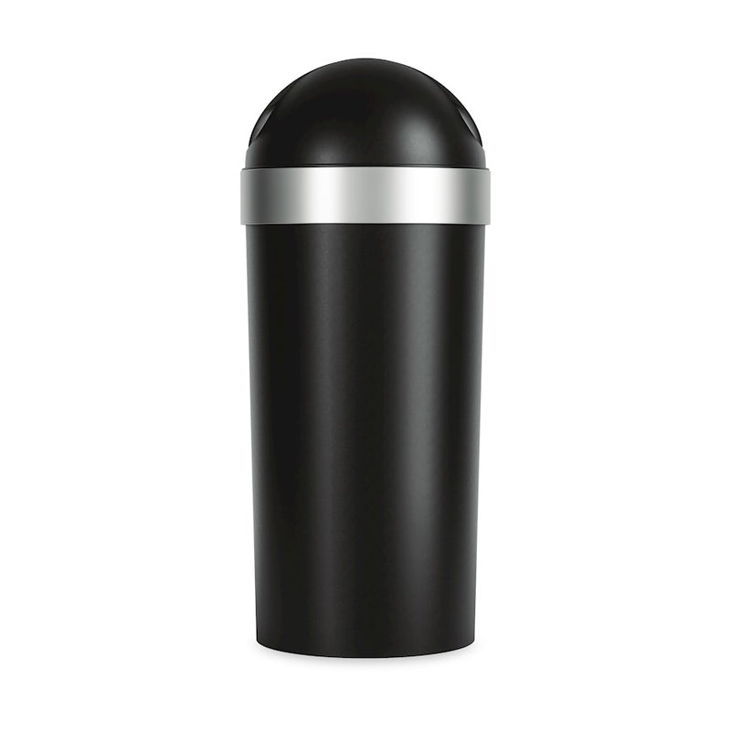 Umbra Venti Trash Can 16.5 Gallons, Black/Nickel