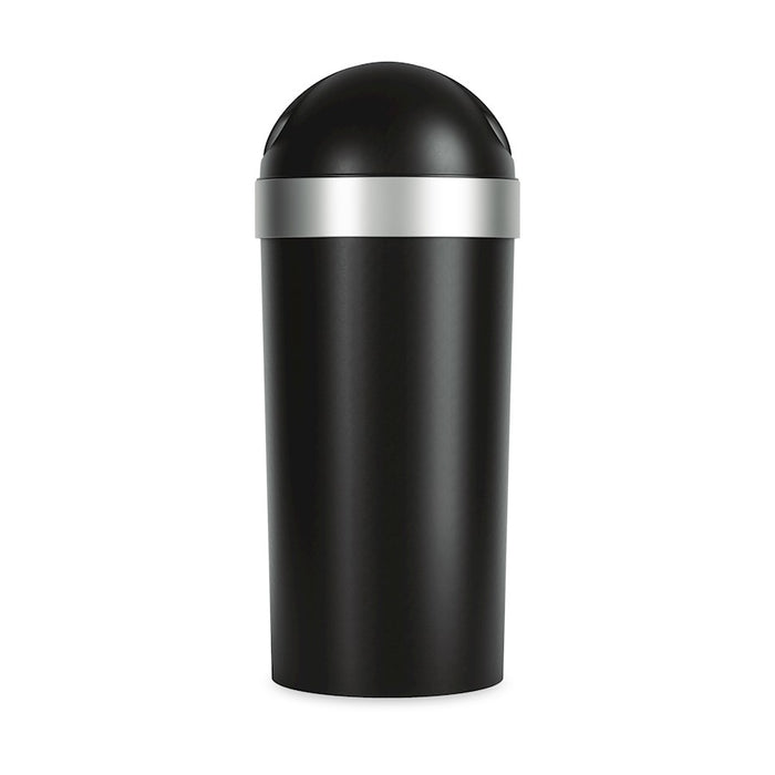Umbra Venti Trash Can 16.5 Gallons, Black/Nickel