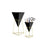 Umbra Trigg Tabletop Set (2), Small/Large Black/Brass