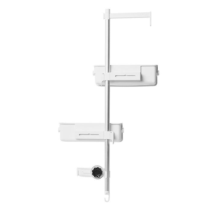 Umbra Flipside Shower Caddy, White/Aluminum