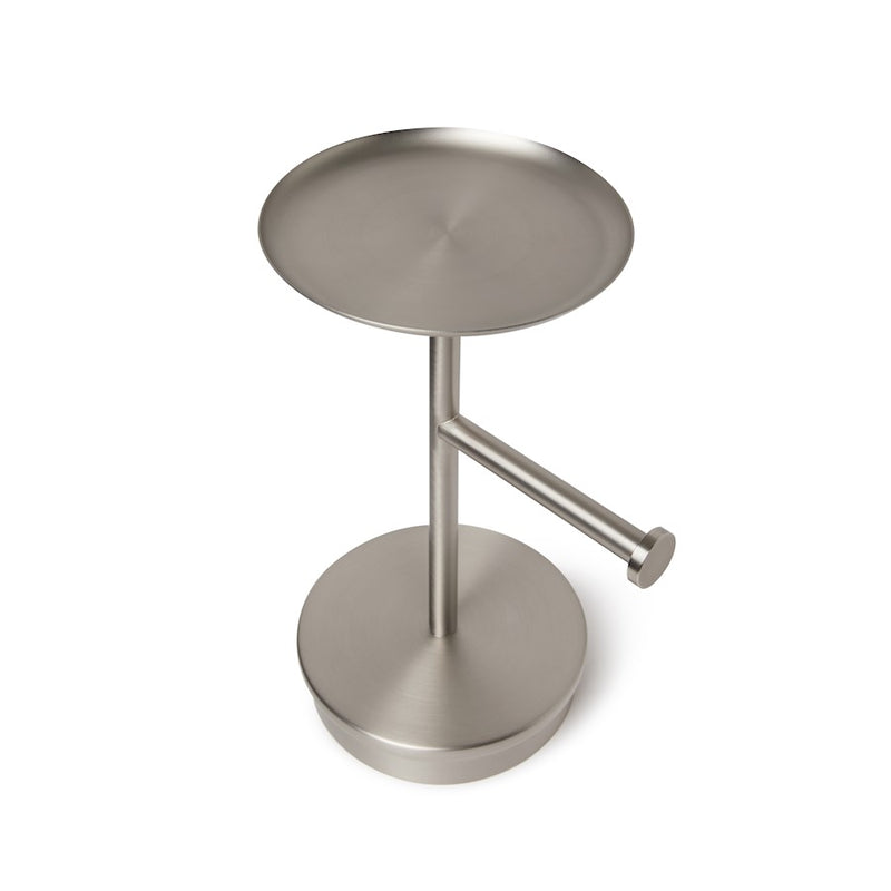 Umbra Portaloo Toilet Paper Stand, White/Nickel
