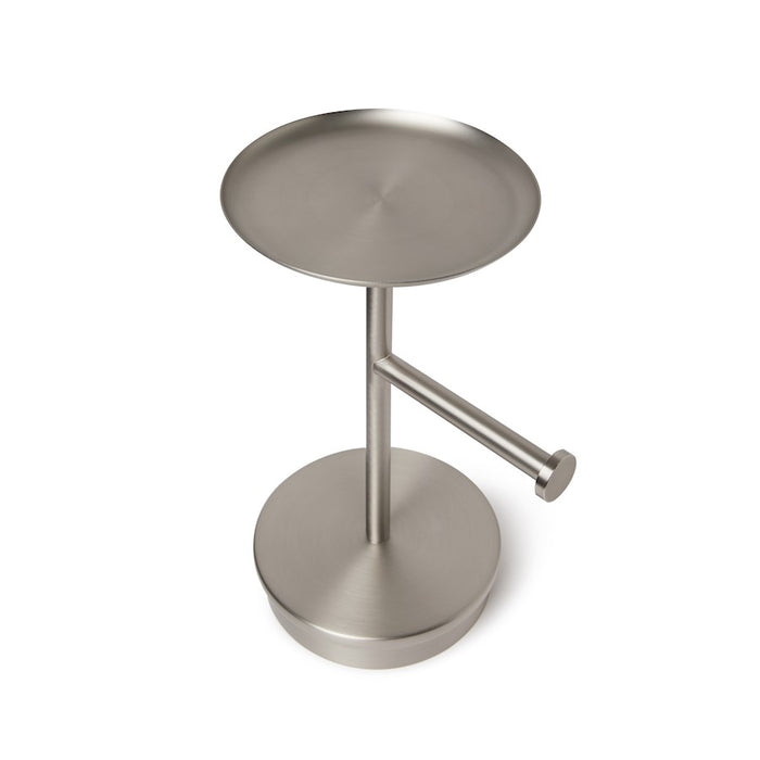 Umbra Portaloo Toilet Paper Stand, White/Nickel