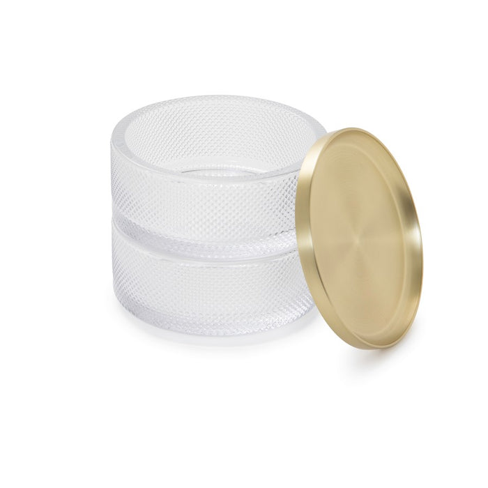 Umbra Tesora Glass Box, Brass