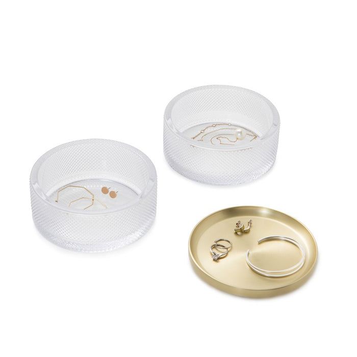 Umbra Tesora Glass Box, Brass