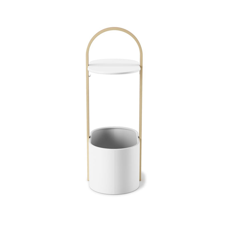 Umbra Bellwood Storage Table, White/Natural
