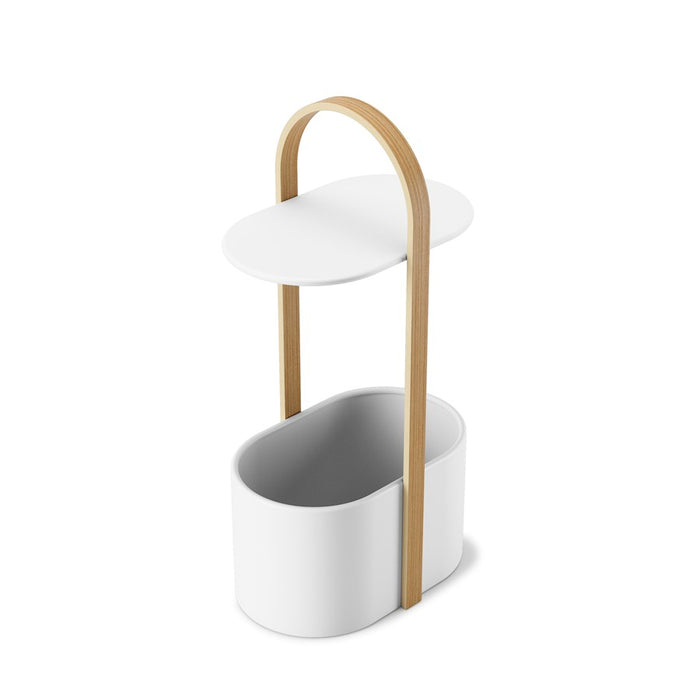 Umbra Bellwood Storage Table, White/Natural