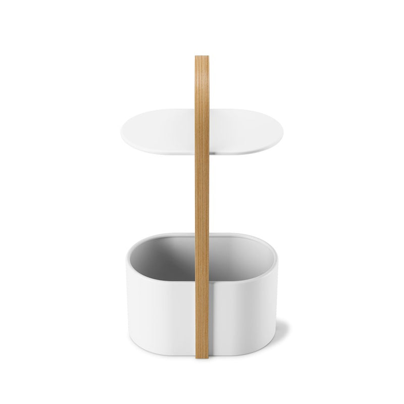Umbra Bellwood Storage Table, White/Natural