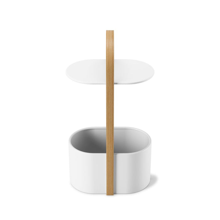 Umbra Bellwood Storage Table, White/Natural