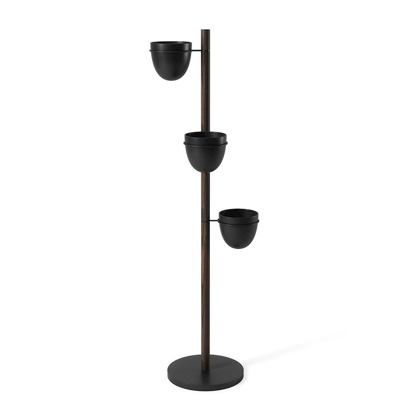 Umbra Floristand Planter, Black/Walnut