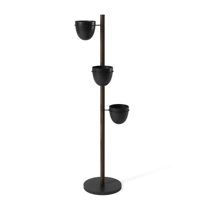 Umbra Floristand Planter, Black/Walnut