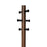 Umbra Pillar Stool/Coatrack, Black/Walnut