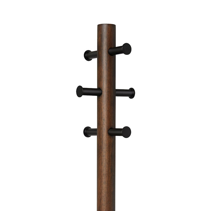 Umbra Pillar Stool/Coatrack, Black/Walnut