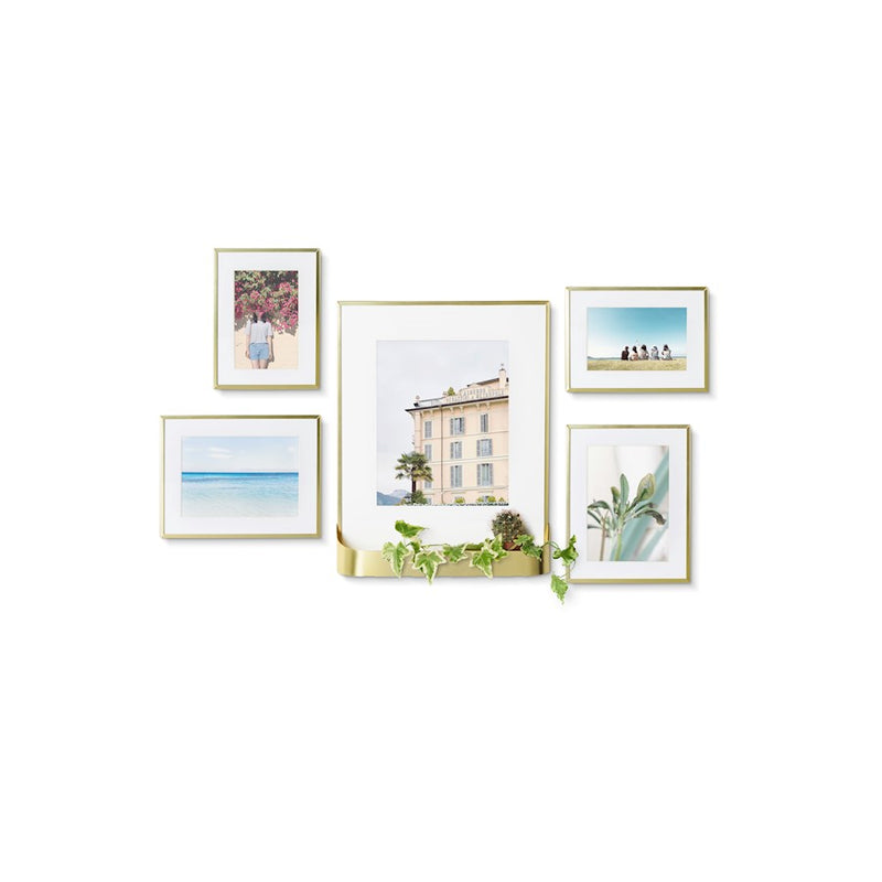Umbra Matinee Photo Display Set of 5, Matte Brass