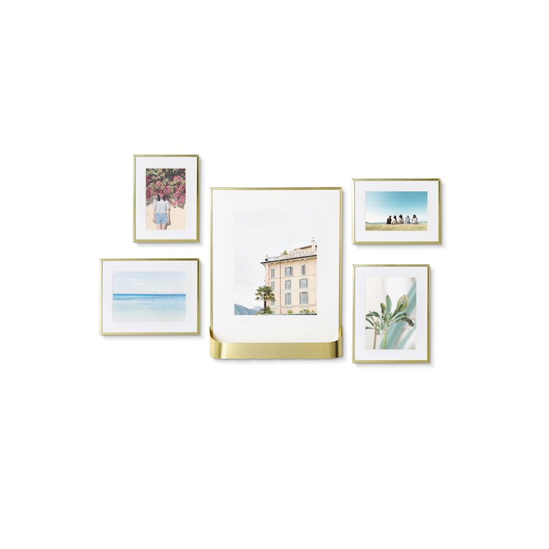 Umbra Matinee Photo Display Set of 5, Matte Brass