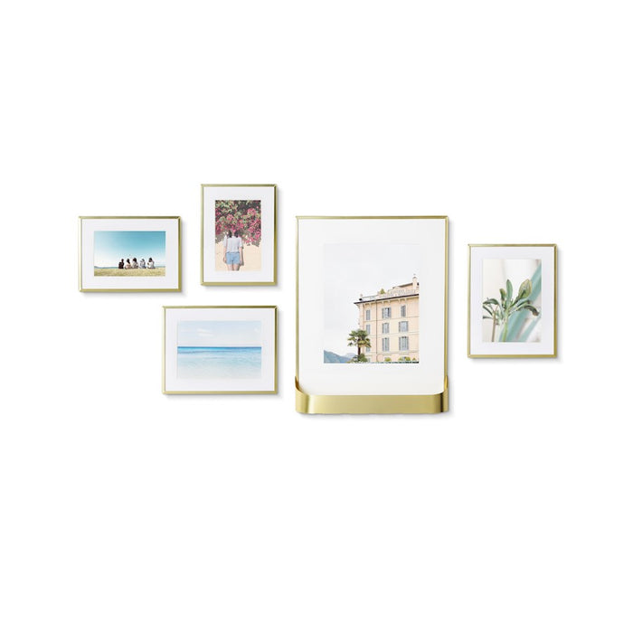 Umbra Matinee Photo Display Set of 5, Matte Brass