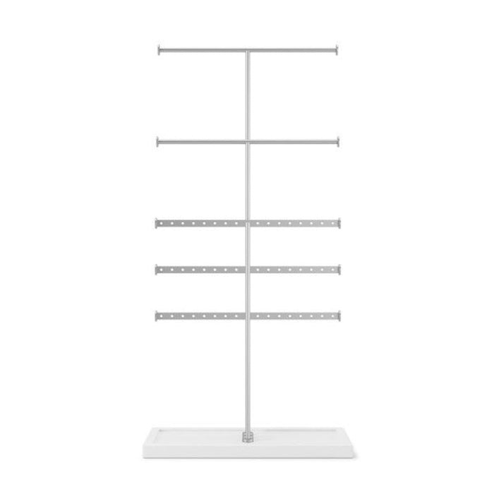 Umbra Trigem 5 Tiered Jewelry Stand, Black/Walnut