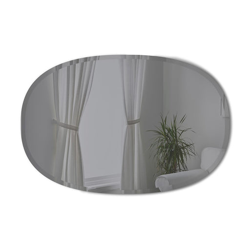 Umbra Hub Bevy Oval 23" Wall Mirror, Smoke
