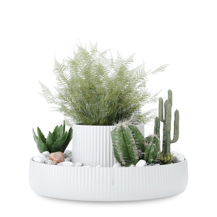 Umbra Fountain Planter, White