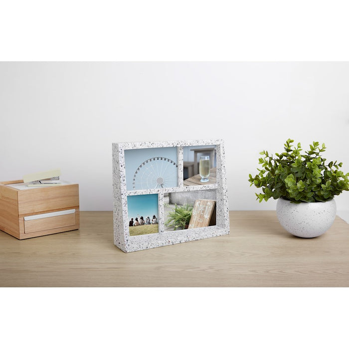 Umbra Edge Terrazzo Photo Display 4Op, Grey/Multi